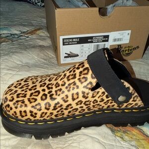 Dr. Martens Tan and Black Animal Print Mule